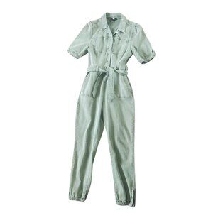 Paige Denim Green Mayslie Jumpsuit
